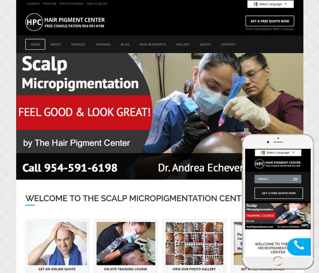 Hair Clinic Website Design
