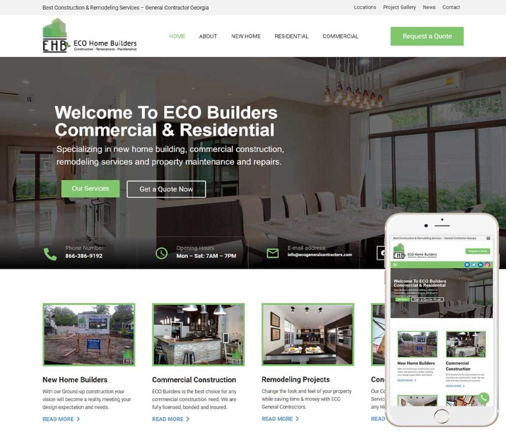 General Contractor Website Design