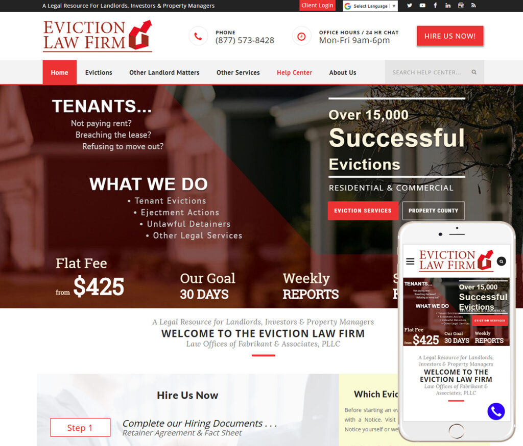 Eviction Lawyer Website Design
