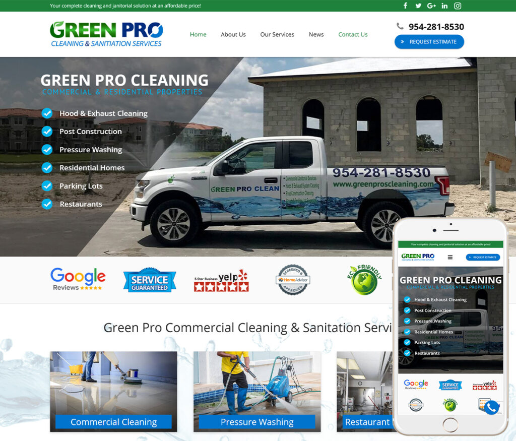 Cleaning Services Website Design