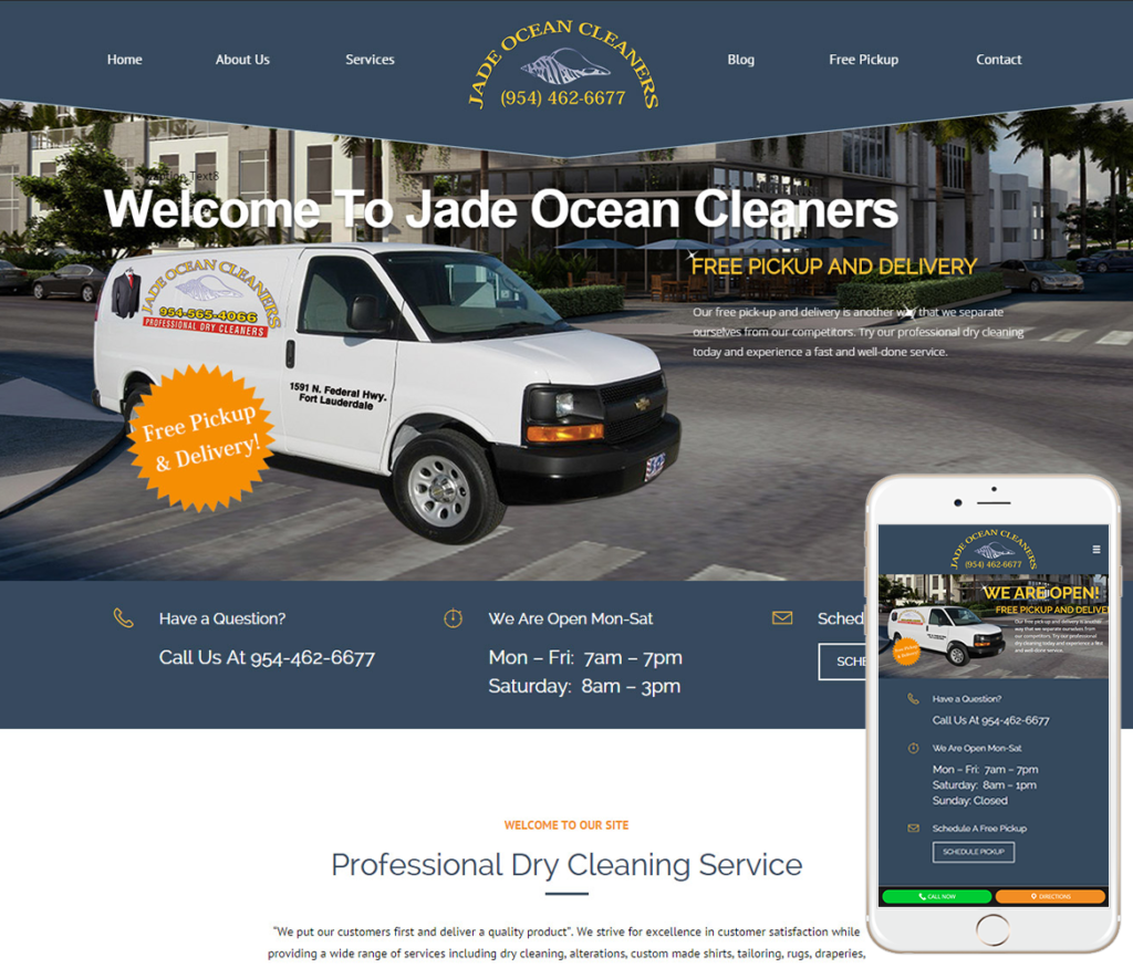 Dry Cleaner Website Design