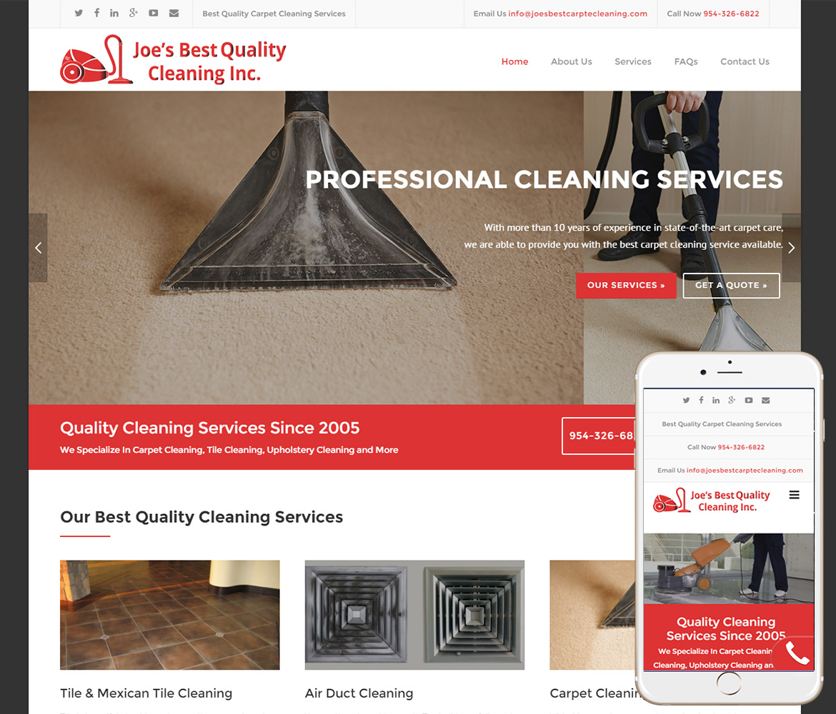 Carpet Cleaning Website Design Ww Web Studios