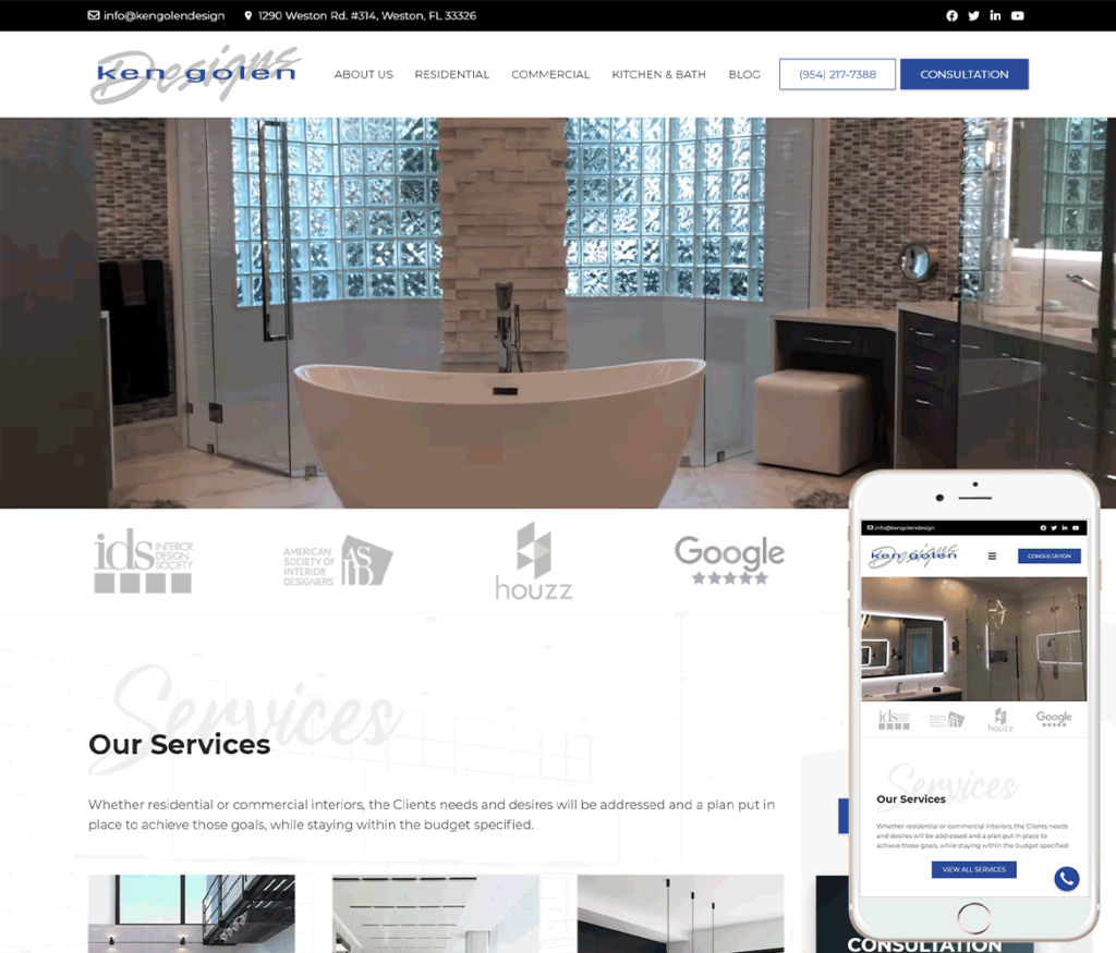 Interior Designer Website Design