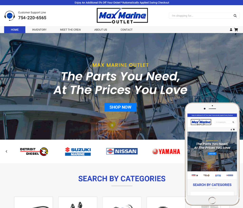 Marine Electronics Website Design