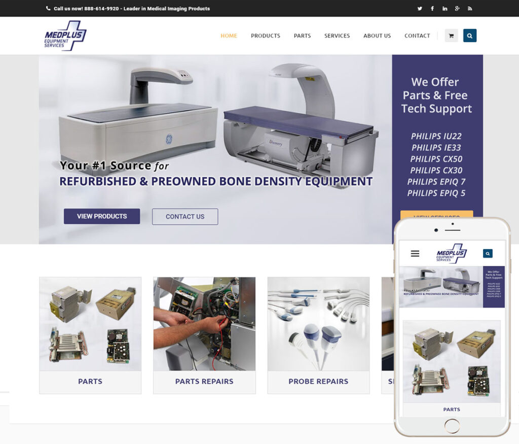 X-ray Equipment Website Design