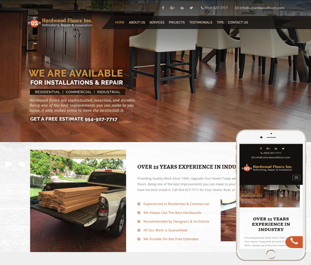 Wood Floor Installer Website Design