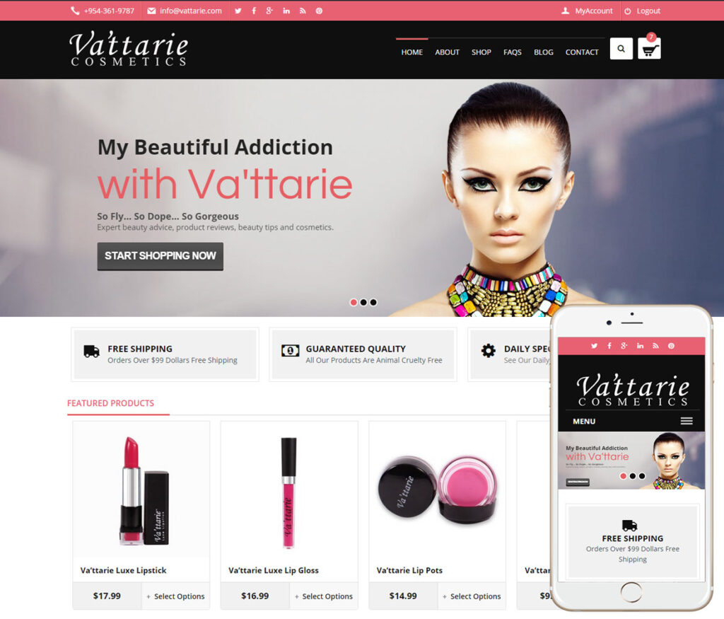 Cosmetic Website Design