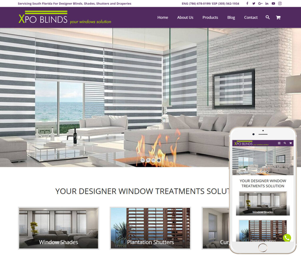 Window Blinds Website Design