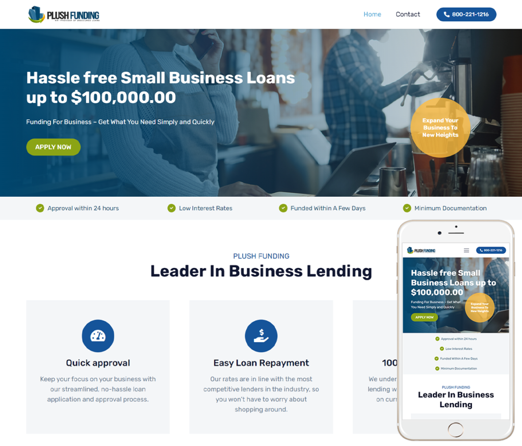 Business Loans Website Design