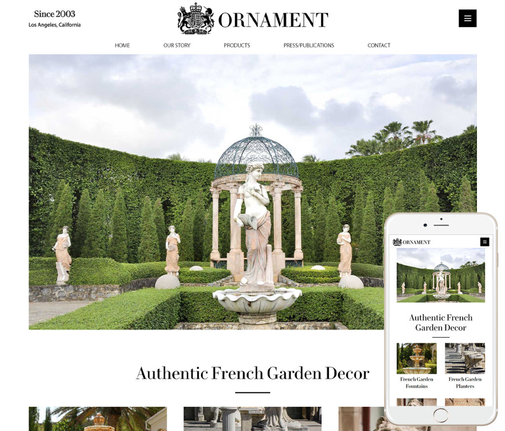 French Garden Website Design