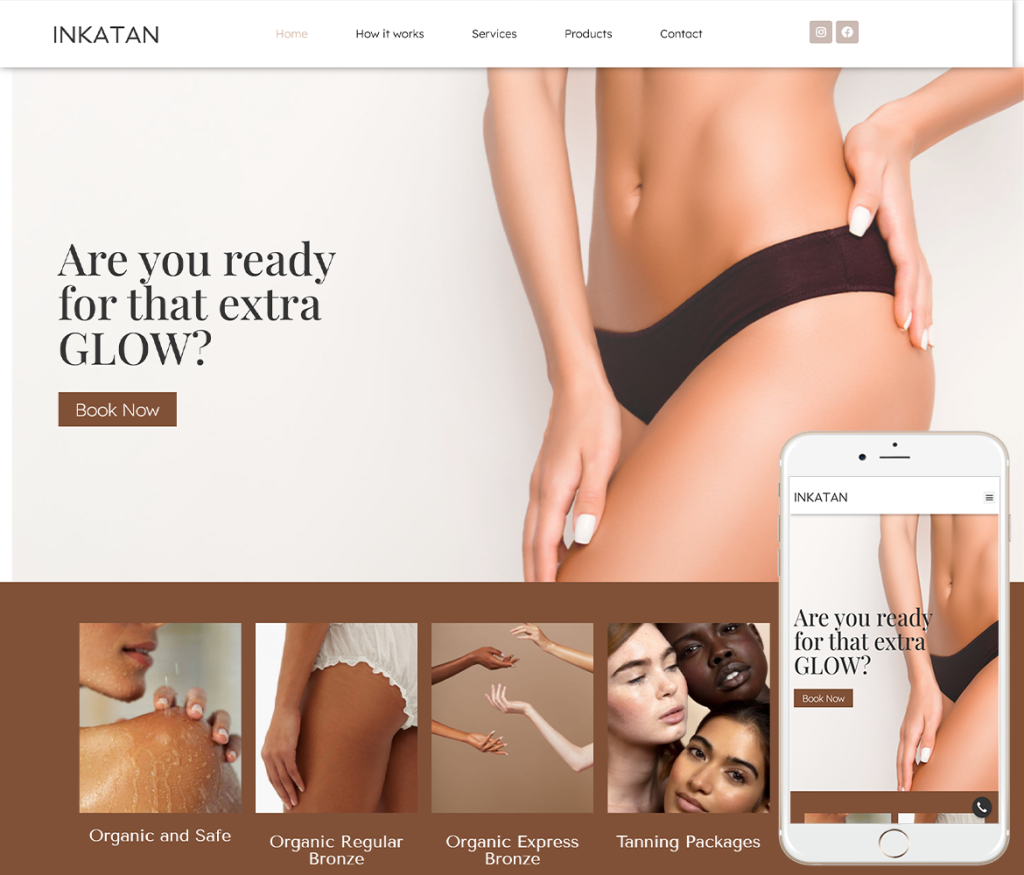 Spray Tan Website Design