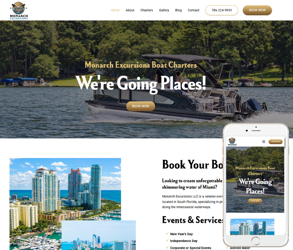 Boat Charter Website Design