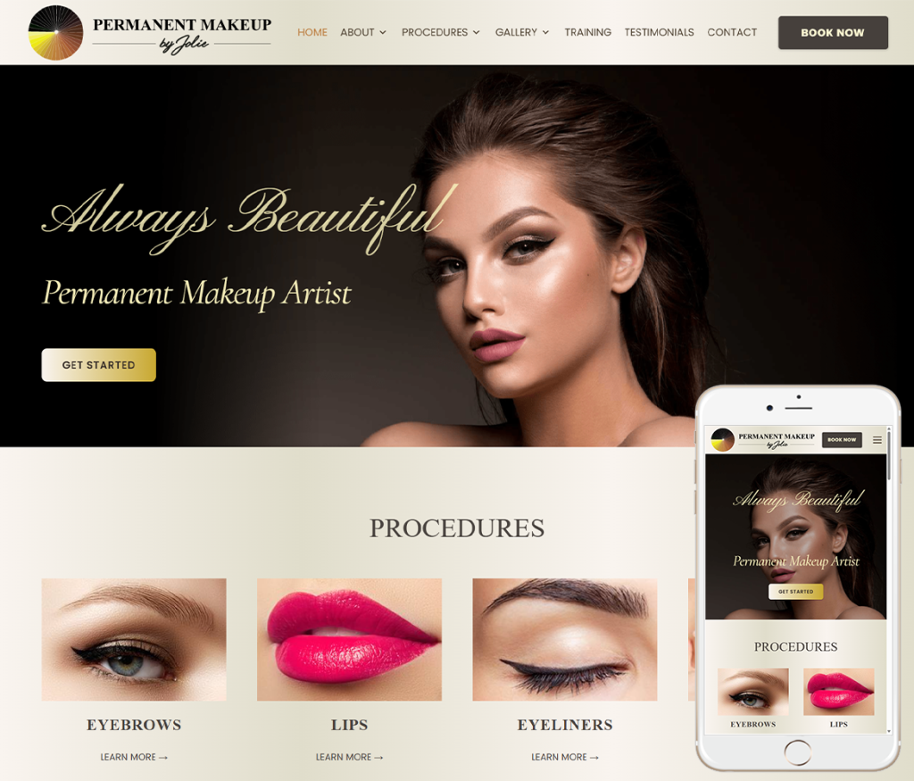 Permanent Makeup Website Design