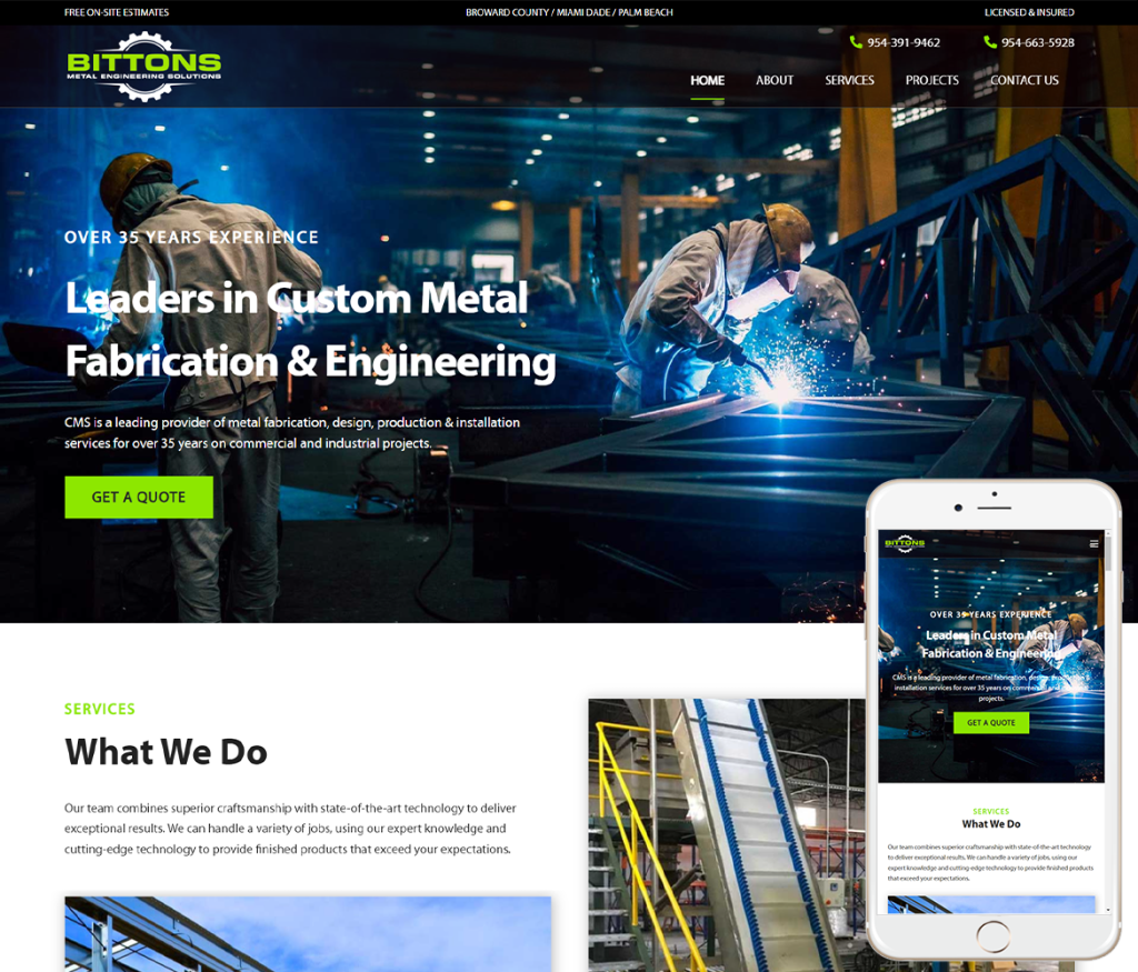 Metal Fabrication Shop Website Design