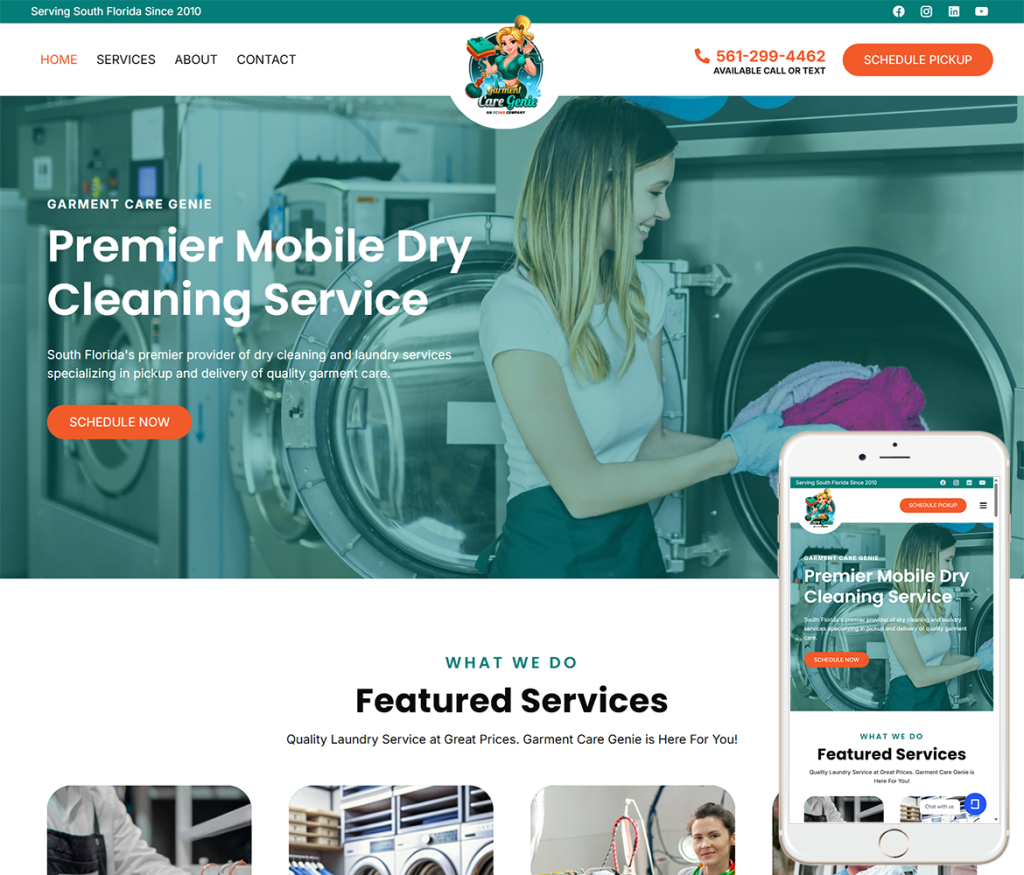 Dry Cleaner Website Design