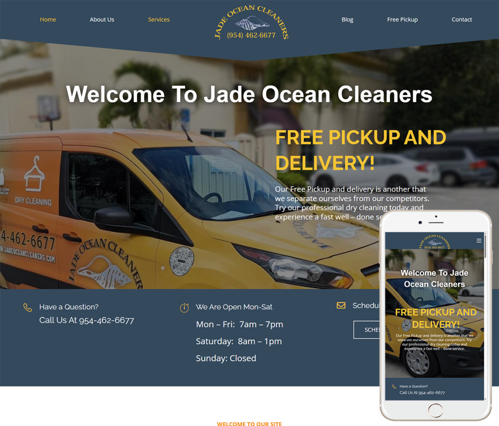Dry Cleaners Website Design