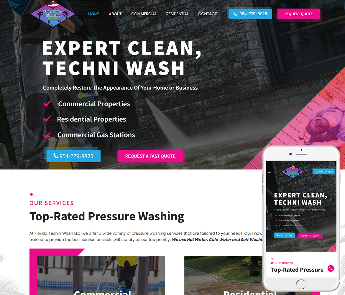 Pressure Cleaning Website Design